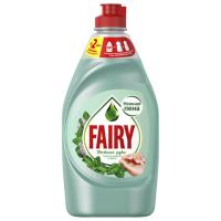 Средство для мытья посуды, 450 мл, FAIRY (Фейри) "Нежные руки", "Чайное дерево и мята" - купить в интернет-магазине «Буратино»
