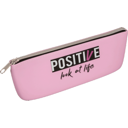 Пенал "deVENTE. Positive" 18,5x7x4 см, треугольный, силиконовый, пастельный розовый 7026467 - купить в интернет-магазине «Буратино»