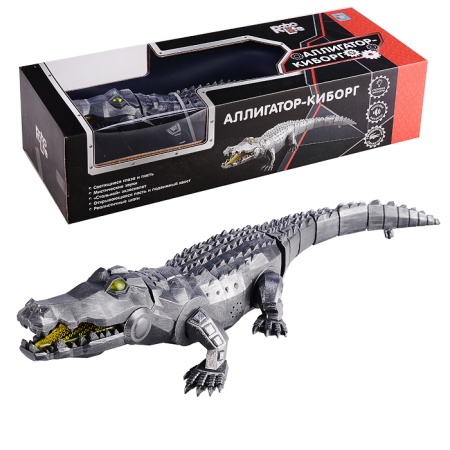 1Toy Игрушка АЛЛИГАТОР–КИБОРГ, свет. и звук. эффек Т16440 - купить в интернет-магазине «Буратино»