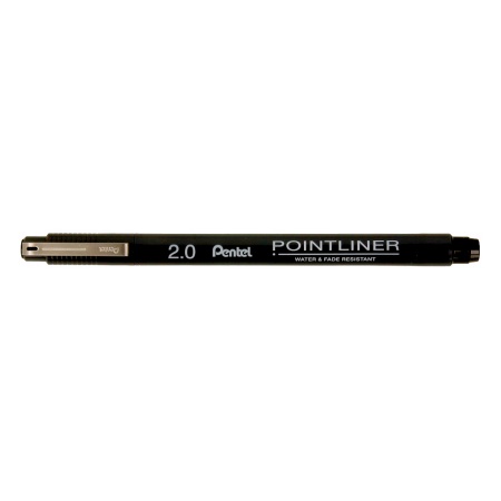 "Pentel"   Линер Pointliner Calligraphy   2 мм  . S20P-C20A черные чернила - купить в интернет-магазине «Буратино»