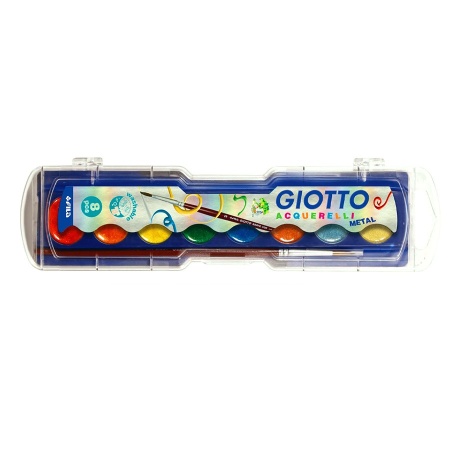 GIOTTO Акварель полусухая металик 8цв. 331100 - купить в интернет-магазине «Буратино»