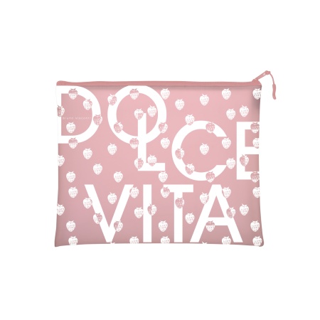 ПАПКА НА МОЛНИИ, "DOLCE VITA.PINK", СИЛИКОН, Ф.А4. 34 х 26 СМ 14-004/14 - купить в интернет-магазине «Буратино»