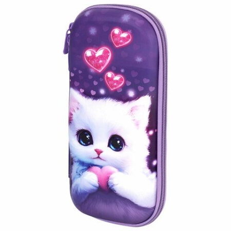 Пенал ЮНЛАНДИЯ, 1 отделение, 1 откидная планка, карман, EVA покрытие soft-touch, 22х10х5 см, "Cute c - купить в интернет-магазине «Буратино»