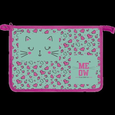 Папка для тетрадей (уроков труда) "deVENTE. Meow Cat" A4, 33x23,5 см, картон и пластик, на молнии св - купить в интернет-магазине «Буратино»