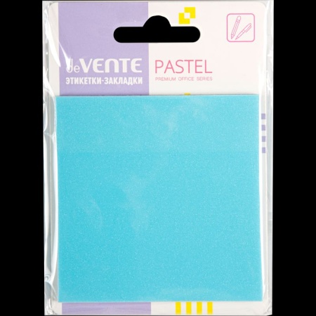 Самоклеящиеся этикетки-закладки "deVENTE. Pastel" пласт прозрачные, 76x76 мм, 50 листов, голубые 201 - купить в интернет-магазине «Буратино»