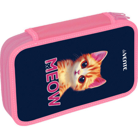 Пенал "deVENTE. MEOW" 20,5x12 см, двухстворчатый прямоугольный для 31 предмета 7012408 - купить в интернет-магазине «Буратино»