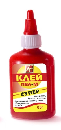 Клей ПВА-М 65 гр (красный флакон) - купить в интернет-магазине «Буратино»