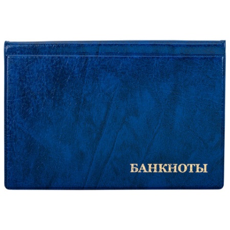 Альбом нумизмата для 24 бон (купюр), 125х185 мм, ПВХ, синий, STAFF, 238079 238079 - купить в интернет-магазине «Буратино»