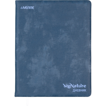 Дневник "deVENTE. sigNATURE", твердая обложка из текстурной искусственной кожи, синий - купить в интернет-магазине «Буратино»