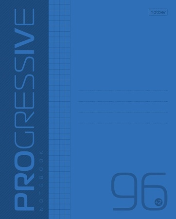 Тетрадь 96л А5ф клетка 65г/кв.м Пластиковая обложка на скобе PROGRESSIVE   Синяя 96Т5В1 - купить в интернет-магазине «Буратино»