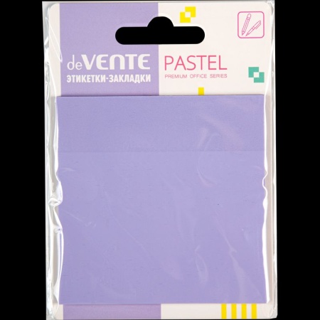 Самоклеящиеся этикетки-закладки "deVENTE. Pastel" пласт полупрозр, 76x76 мм, 50 листов, сиреневые 20 - купить в интернет-магазине «Буратино»
