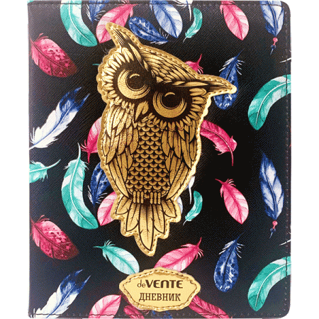 Дневник "deVENTE. Owl" универсальный блок, офсет 1 краска, белая бумага 80 г/м?, твердая обложка из - купить в интернет-магазине «Буратино»