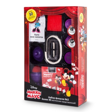 Disney Набор для демонстрации фокусов №2  "Mickey Mouse" (30 фокусов, DVD, 17х6,5х27 см) DSN1702-002 - купить в интернет-магазине «Буратино»