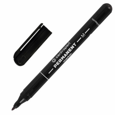 Маркер перманентный CENTROPEN 2846, ЧЕРНЫЙ, тонкий наконечник, 1 мм, 6 2846 9412 - купить в интернет-магазине «Буратино»