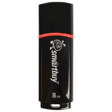 Флеш-диск 8 GB, SMARTBUY Crown, USB 2.0, черный, SB8GBCRW-K - купить в интернет-магазине «Буратино»