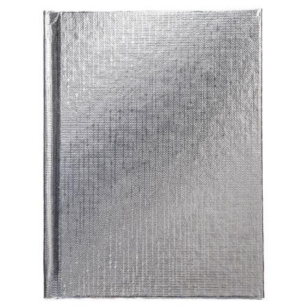 Записная книжка 64л А6ф клетка/линия тв.переплет Бумвинил METALLIC Серебро 067470 - купить в интернет-магазине «Буратино»