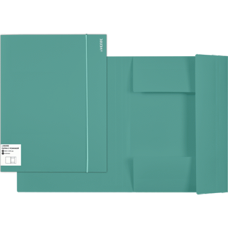 Папка с резинкой "deVENTE. Marandi" A4 450 мкм, 3 клапана, аквамариновая 3070219 - купить в интернет-магазине «Буратино»