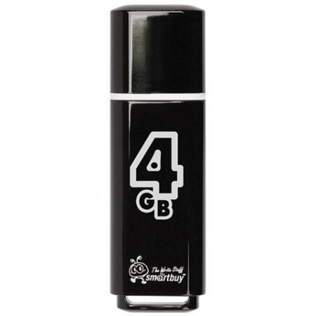 Флеш-диск 4 GB, SMARTBUY Glossy, USB 2.0, черный, SB4GBGS-K - купить в интернет-магазине «Буратино»