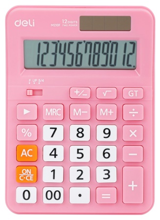 Калькулятор настольный Deli EM210FPINK розовый 12-разр. EM210FPINK - купить в интернет-магазине «Буратино»