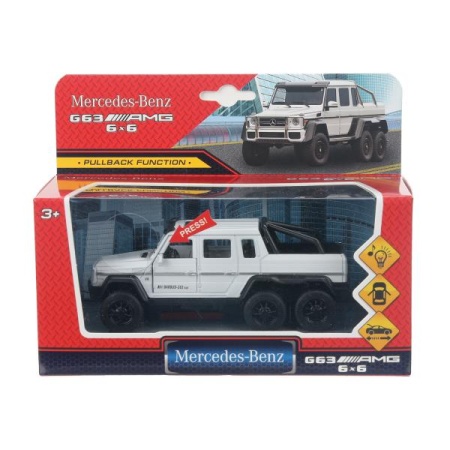 1:32 модель металл свет-звук MERCEDES-BENZ g63 amg6х6 дв, инер., багаж. 14см Технопарк в кор.2*48шт - купить в интернет-магазине «Буратино»