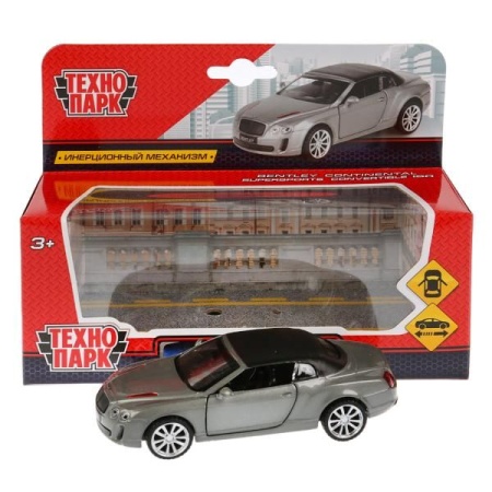 МАШИНА "ТЕХНОПАРК" МЕТАЛЛ. ИНЕРЦ. BENTLEY CONTINENTAL, 1:43, ОТКРЫВ. ДВЕРИ В РУСС. КОР. в кор.2*36шт - купить в интернет-магазине «Буратино»