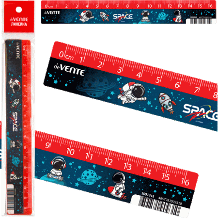 Линейка пластиковая "deVENTE. Astronaut" 16 см 5091342 - купить в интернет-магазине «Буратино»