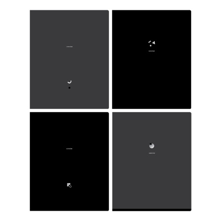 Тетрадь 48л., А5, клетка BG "Monocolor. Black. Concise", soft-touch ламинация, тиснение фольгой Т5ск - купить в интернет-магазине «Буратино»