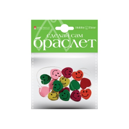 НАБОР №3."БРАСЛЕТ СВОИМИ РУКАМИ". ДЕКОРАТИВНЫЕ ЭЛЕМЕНТЫ ИЗ ДЕРЕВА, СПАНДЕКС ( 4 ВИДА ) 2-180/03 - купить в интернет-магазине «Буратино»
