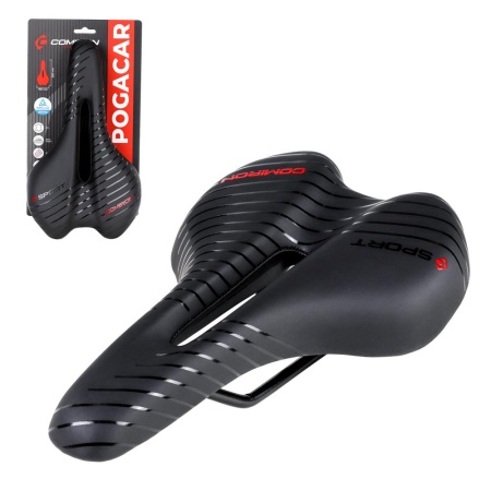 Седло велосипедное MTB COMIRON POGACAR N846 280X160, Технологии: DW, ED. Верх: PU принтованный гляне - купить в интернет-магазине «Буратино»