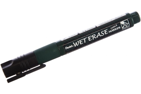 Маркер на водной основе Wet Erase Marker (двусторонний пишущий узел), черный, 2 мм/ 4.0 мм SMW26-A - купить в интернет-магазине «Буратино»