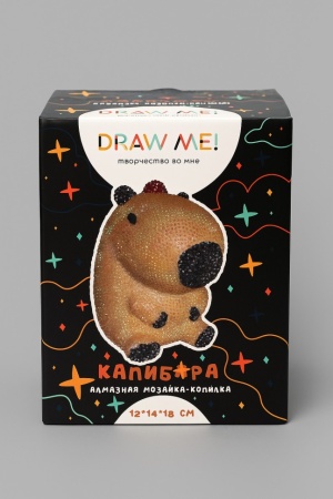 156-TZ040 Алмазная мозаика на копилке Draw Me! ?Capybara?, (12*14*18 см) 156-TZ040 - купить в интернет-магазине «Буратино»