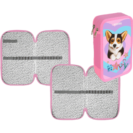 Пенал "deVENTE. Corgi" 20,5x12 см, двухстворчатый прямоугольный для 31 предмета 7012403 - купить в интернет-магазине «Буратино»
