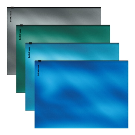 Zip-пакет пластиковый ErichKrause Glossy Ice Metallic, A4, непрозрачный, ассорти - купить в интернет-магазине «Буратино»
