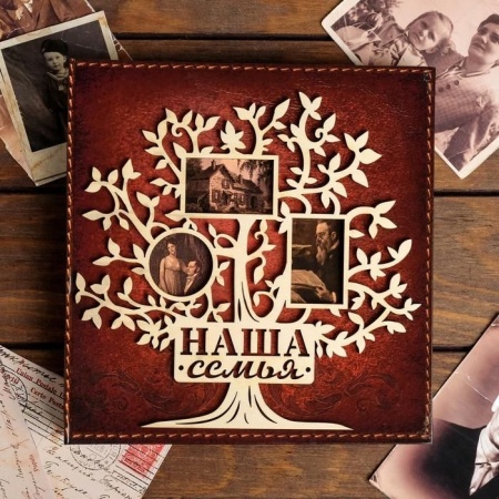 Родословная книга "Наша семья" с деревянным элементом 6629105 6629105 - купить в интернет-магазине «Буратино»