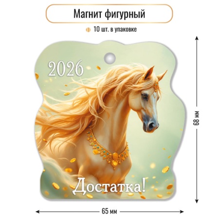 Магнит фигурный 2026 достатка 9735 - купить в интернет-магазине «Буратино»