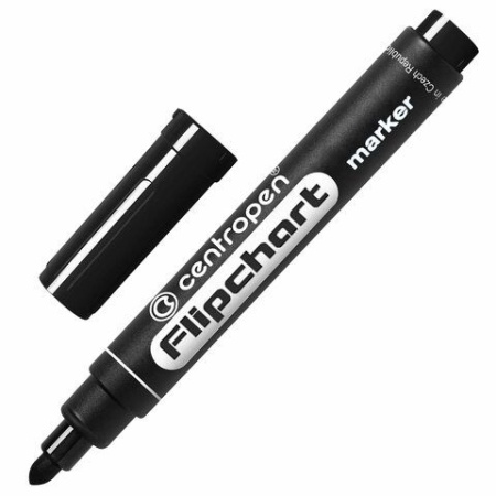 Маркер для бумажного флипчарта ЧЕРНЫЙ CENTROPEN, , 2,5 мм, 8550, 5 8550 0112 - купить в интернет-магазине «Буратино»