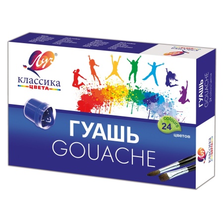 Гуашь "Классика" 24 цвета по (20 мл) - купить в интернет-магазине «Буратино»