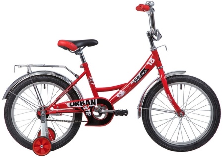 Велосипед NOVATRACK 18", URBAN, красный, защита А-тип, тормоз нож., крылья и багажник хром., 183URBA - купить в интернет-магазине «Буратино»
