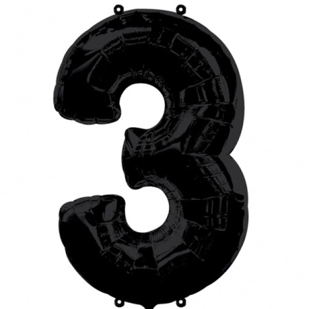 G 40" Цифра Черный / Black "3" (в упаковке) / 1 шт / Италия 1207-2914 - купить в интернет-магазине «Буратино»