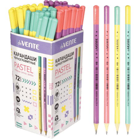 Карандаш чернографитный "deVENTE. Triolino. Pastel" HB, диаметр грифеля 2 мм, трехгранный - купить в интернет-магазине «Буратино»