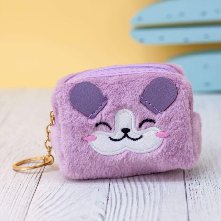 Кошелёк меховой "Kitty", purple CY067-07 - купить в интернет-магазине «Буратино»