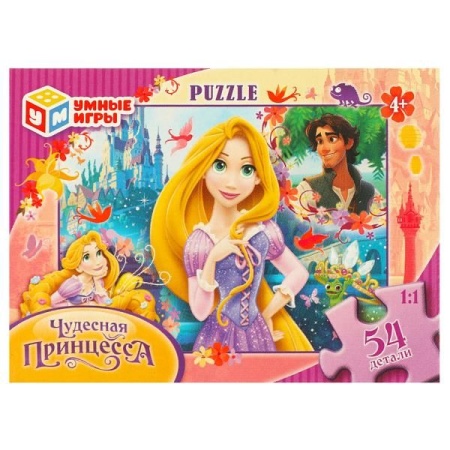 Чудесная принцесса. Пазлы в коробке 54 детали. 90х65х25 мм. Умные игры в уп.32шт в кор.8уп 466025444 - купить в интернет-магазине «Буратино»