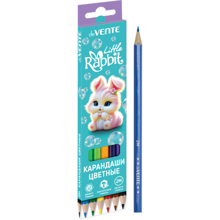 Карандаши цветные "deVENTE. Little Rabbit" 06 цветов - купить в интернет-магазине «Буратино»