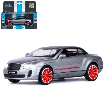 Машинка металлическая  1:32 Bentley Continental Supersports  ISR, серебряный, свет ТМ "Автопанорама" - купить в интернет-магазине «Буратино»