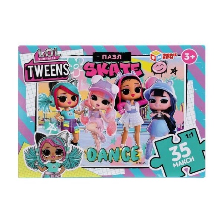 LOL Tweens. ЛОЛ. Пазлы в коробке 35 деталей МАКСИ. 180х127х35 мм. Умные игры в кор.24шт 463039502255 - купить в интернет-магазине «Буратино»