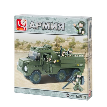 Sluban, Конструктор "Армия: Грузовик с солдатами" (230 дет.). M38-B0301 - купить в интернет-магазине «Буратино»