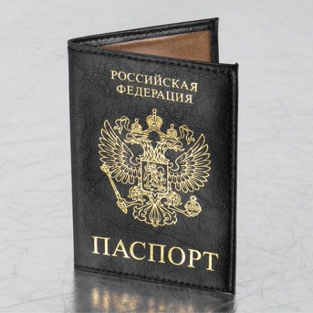 Обложка для паспорта STAFF "Profit", экокожа, "ПАСПОРТ", черная, 237191 - купить в интернет-магазине «Буратино»