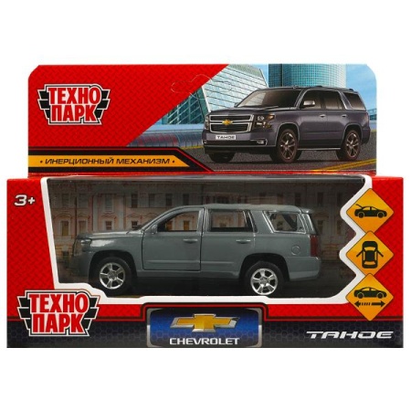 Машина металл CHEVROLET TAHOE 12 см, двери, багаж, инерц, темно серый , кор. Технопарк в кор.2*36шт - купить в интернет-магазине «Буратино»