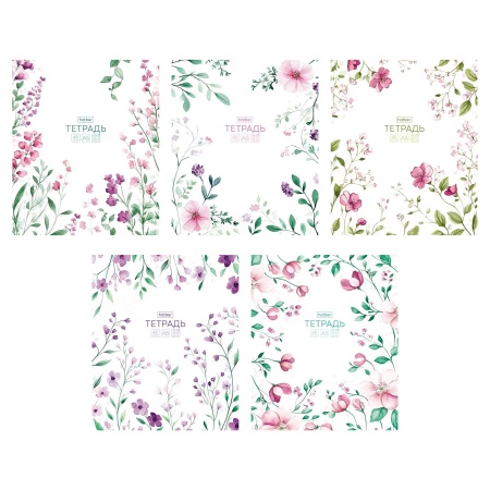 Тетрадь 48л А5ф клетка  на скобе -Natural Flowers- 092866 - купить в интернет-магазине «Буратино»