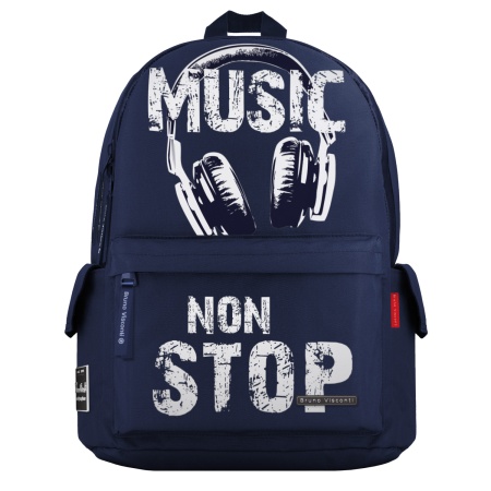 РЮКЗАК МОЛОДЕЖНЫЙ СИНИЙ  "MUSIC" 12-003/19 - купить в интернет-магазине «Буратино»